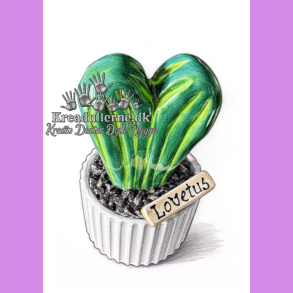 Lovetus - 2 farvet - Hvid potte