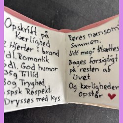 Bog - Nr. 13 - Opskrift p� K�rlighed - Lyser�d cover - Bog der st�r.