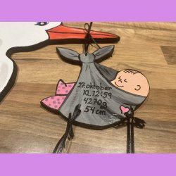 Stork til nyfdt baby