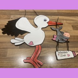 Stork til nyfdt baby