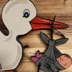 Stork til nyfdt baby