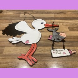 Stork til nyfdt baby