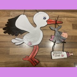 Stork til nyfdt baby