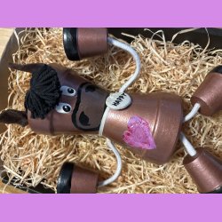 Pottedyr "Hest" med hjerte.