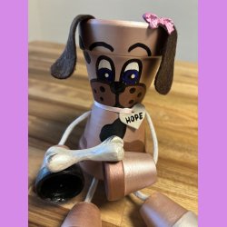 Pottedyr Hund - Brun med sljfe