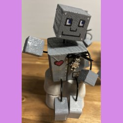 Krligheds robotter med mrk pink hjerte